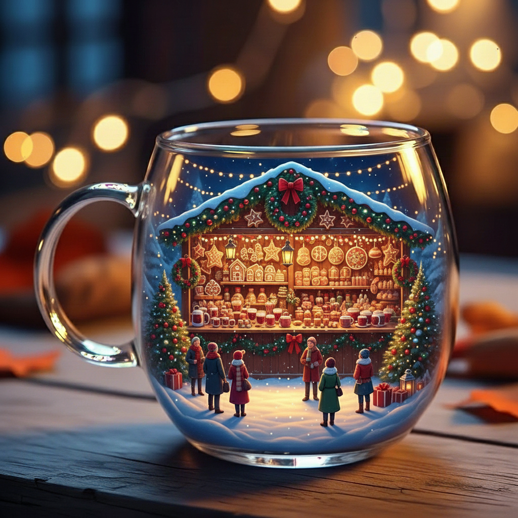 Christmas Wonderland Glass Mug Collection