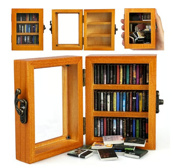 Handmade Anxiety Mini Wooden Book Storage Box