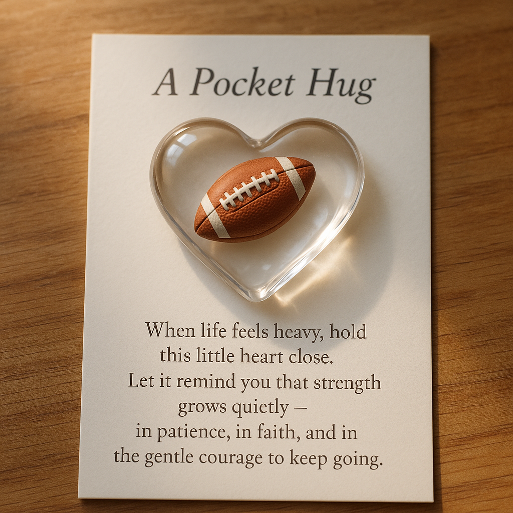 Football Heart Pocket Hug