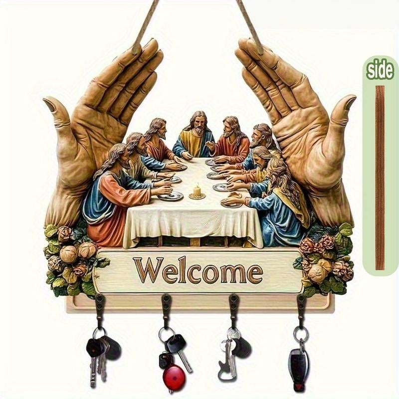 Jesus and Disciples Wall Art Keychain