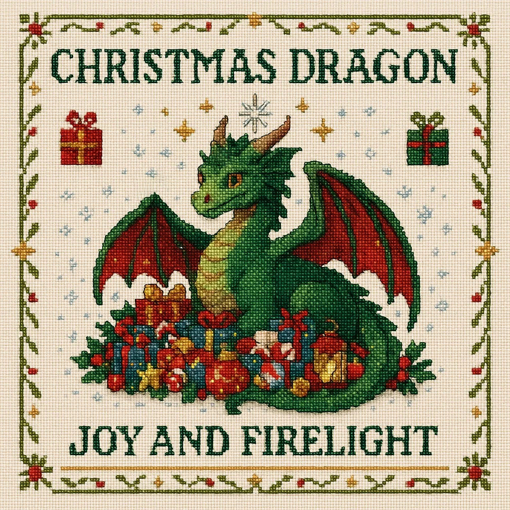 DIY Christmas Dragon Cross Stitch Kit