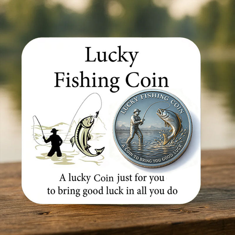 Lucky Fishing Coin With Card