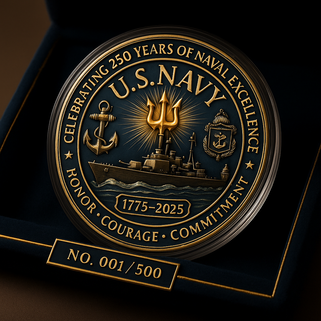 U.S. Navy 250th Anniversary Challenge Coin