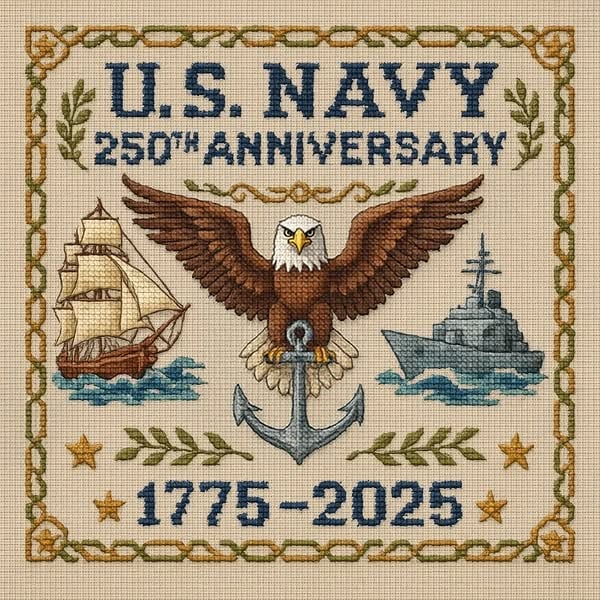 US 250th Anniversary Cross Stitch Kits