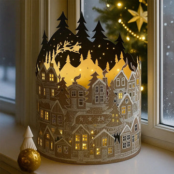 WinterGlow Village – A Magical Christmas Centerpiece