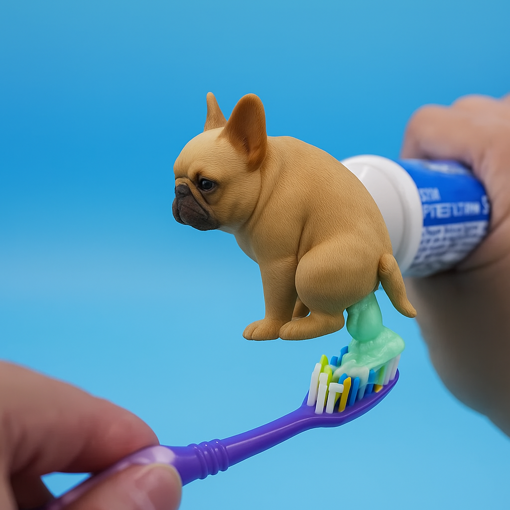 Hilarious French Bulldog Poop Toothpaste Dispenser