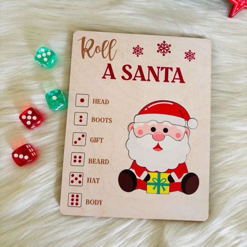 Christmas Roll A Santa Puzzle Game