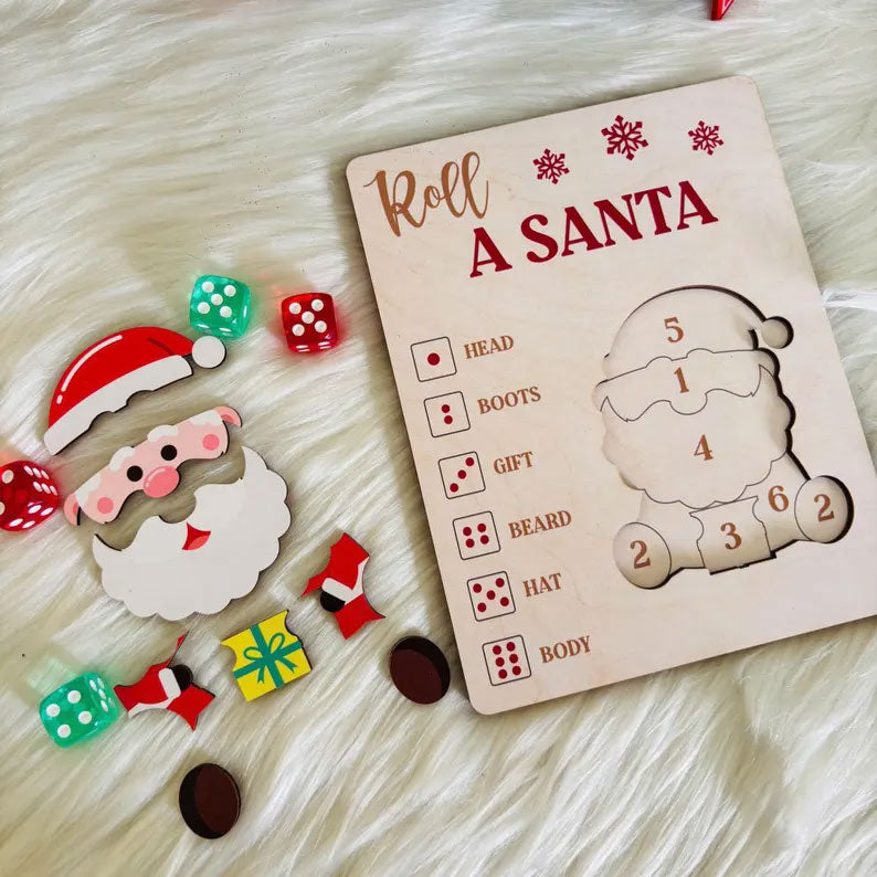 Christmas Roll A Santa Puzzle Game