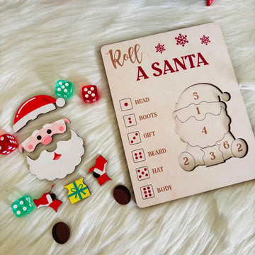 Christmas Roll A Santa Puzzle Game