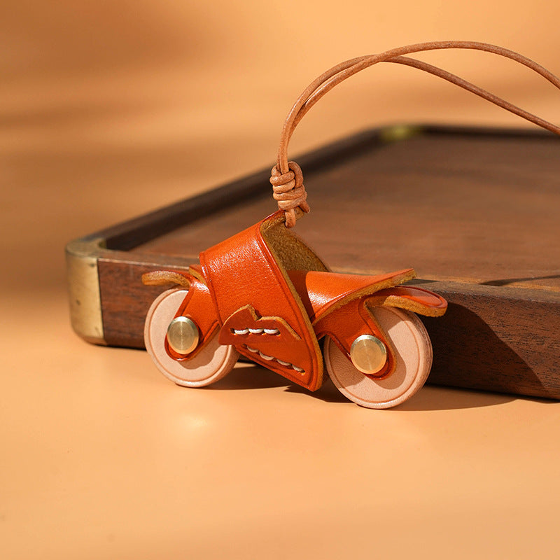 Genuine Leather Motorcycle Ornament For Him, For Her