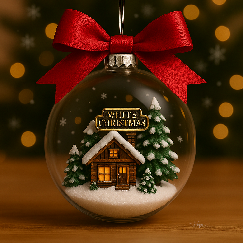 White Christmas Ornament