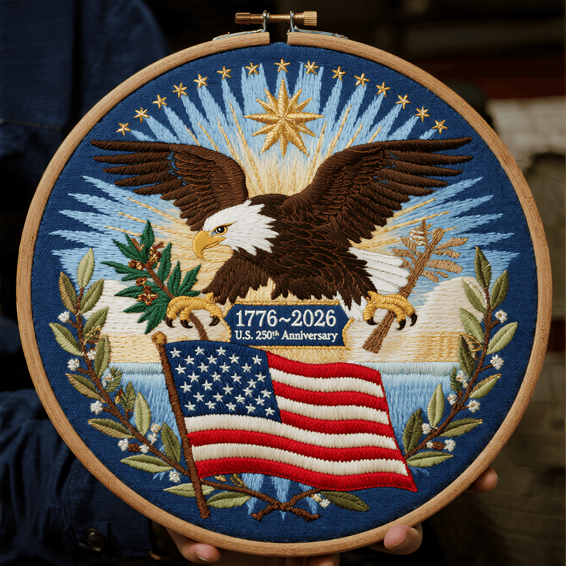 U.S 250th Anniversary Collector's Edition DIY Beginner Embroidery Kit