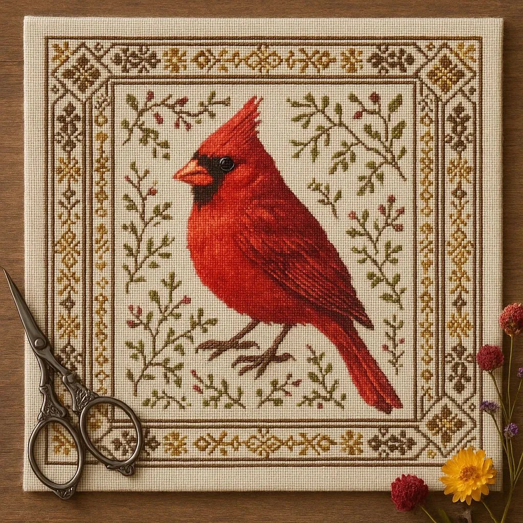 Cardinal Cross Stitch Kit