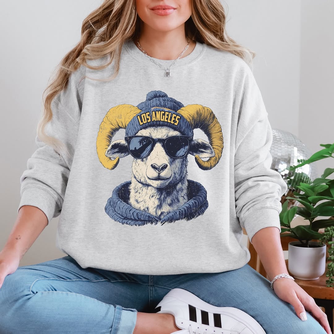 Vintage Los Angles Rams Football Fan Mascot Sweatshirt