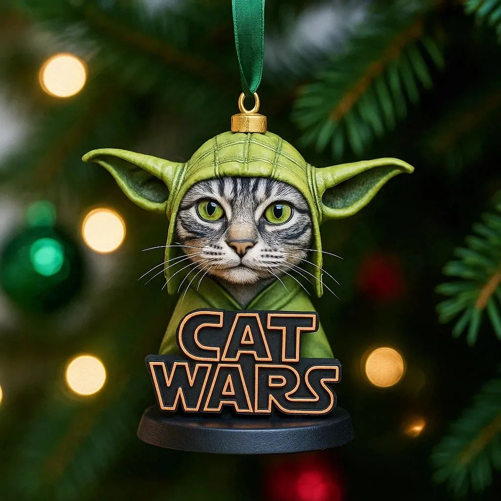 The Purr is Strong Galactic Cat Ornament