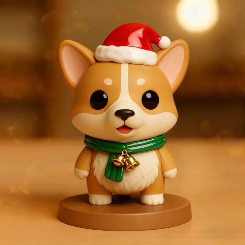 Christmas Dog Resin Sculptures