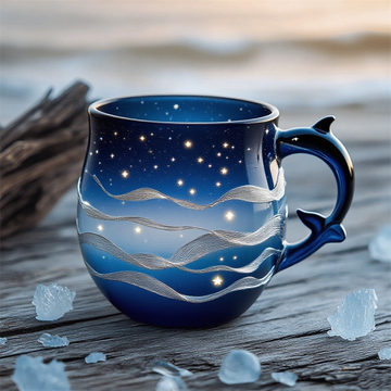 Ocean Whimsy Glass Mug Collection