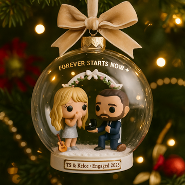 “Forever Starts Now” Taylor and Kelce Engagement Christmas Ornament – 2025 Collectible