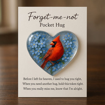 Heaven’s Hug – A Forget-me-not Cardinal Pocket Hug