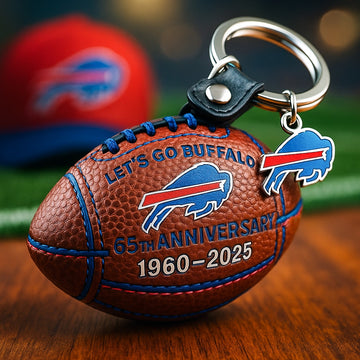 Buffalo Bills 65th Anniversary Football Keychain