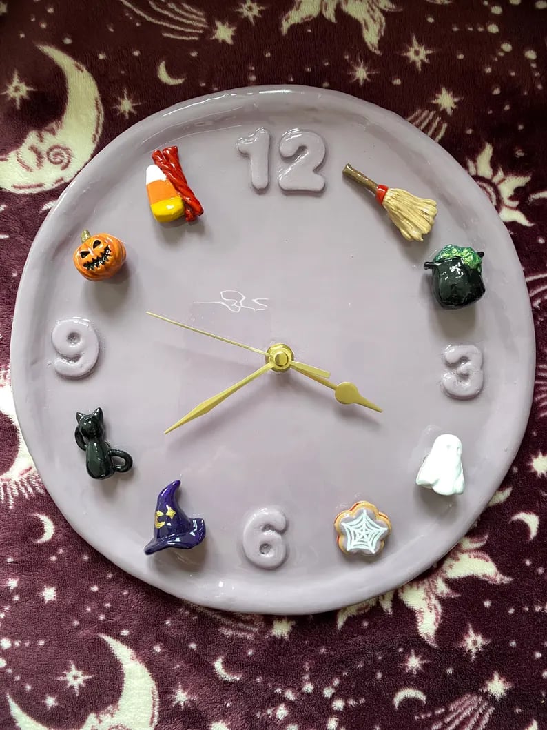 Handmade Clock with Magnet Charms