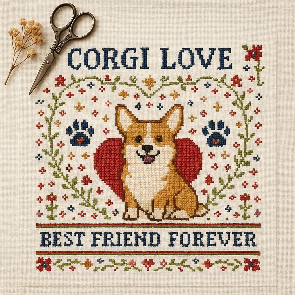 Dog Love Cross Stitch Kit