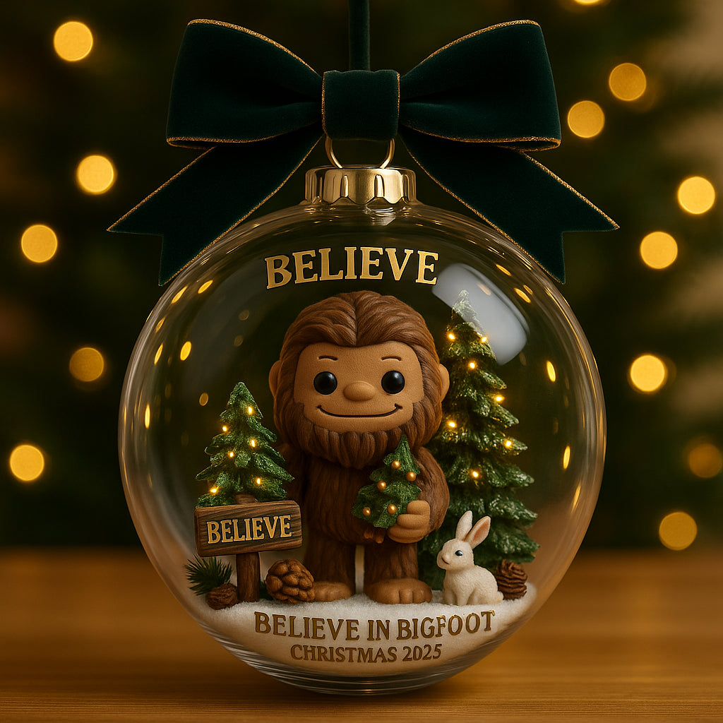 Believe in Bigfoot – Christmas Ornament 2025