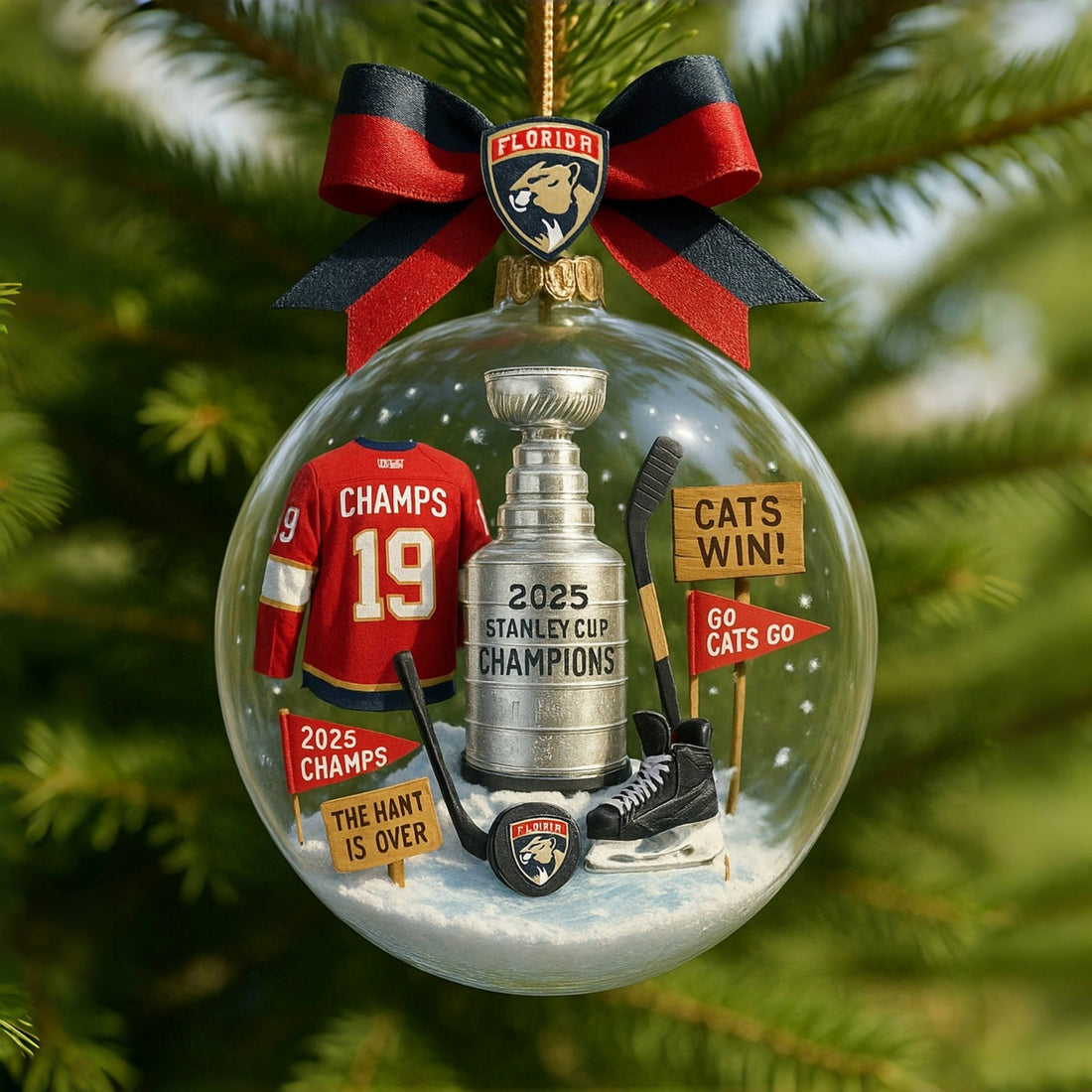Florida Panthers 2025 Stanley Cup Champions Ornament