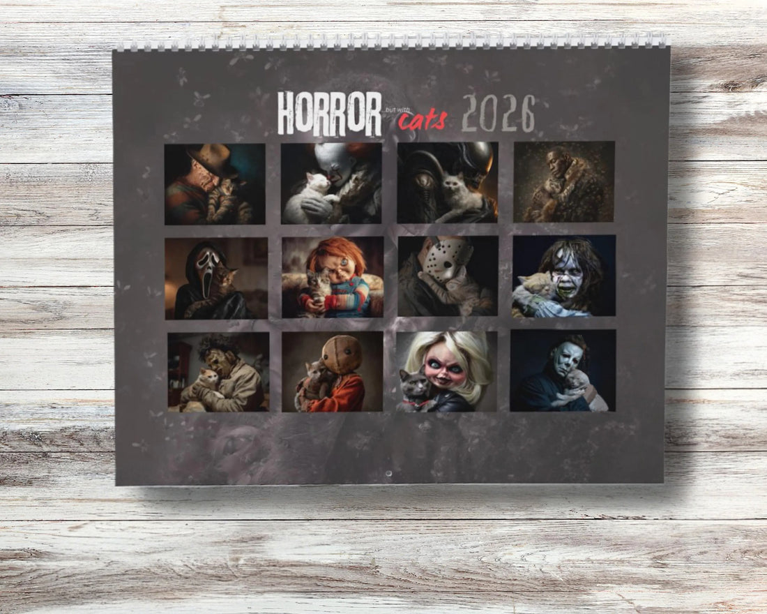 Horror and Cats 2026 Wall Calendar