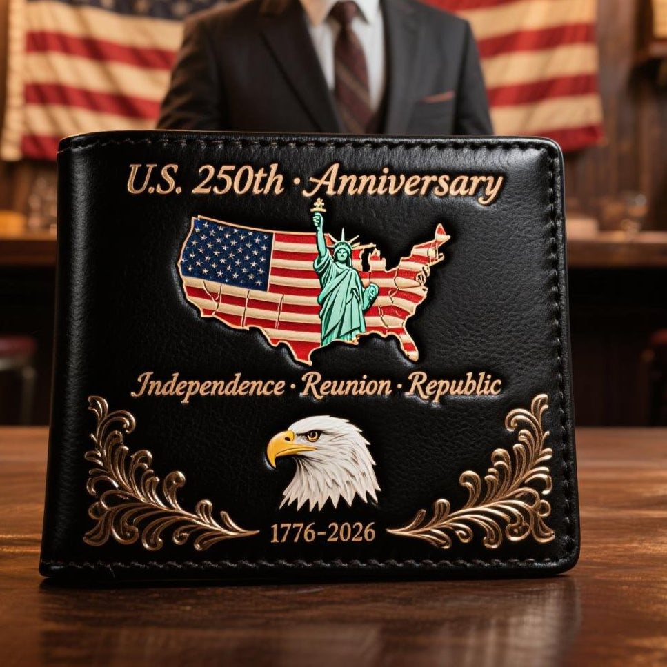 U.S. 250th Anniversary Leather Wallet