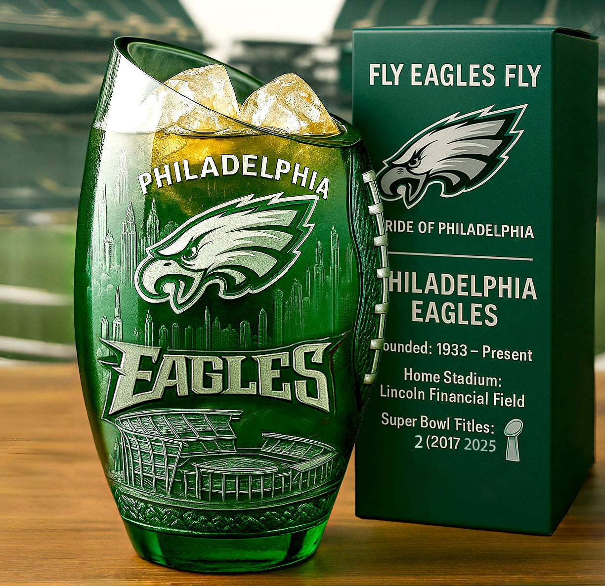 Eagles Football Whiskey Glass