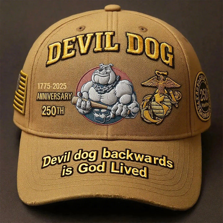 USMC 250th Anniversary Semper Fidelis Devil Dog Baseball Cap