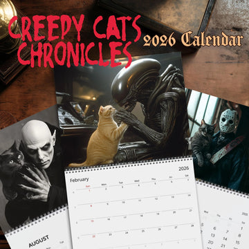 Creepy Cats 2026 Wall Calendar