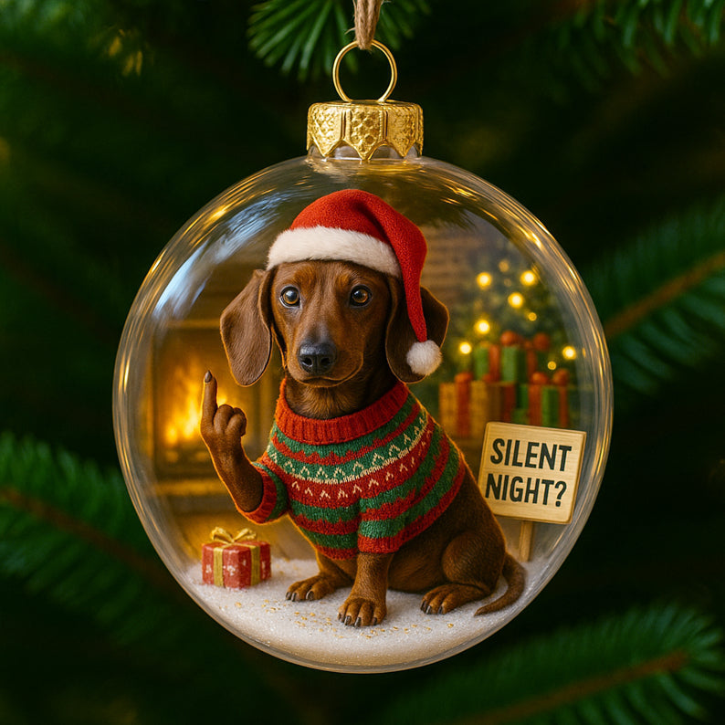 Funny Dog Christmas Ornaments – Naughty Paws, Holiday Laughs