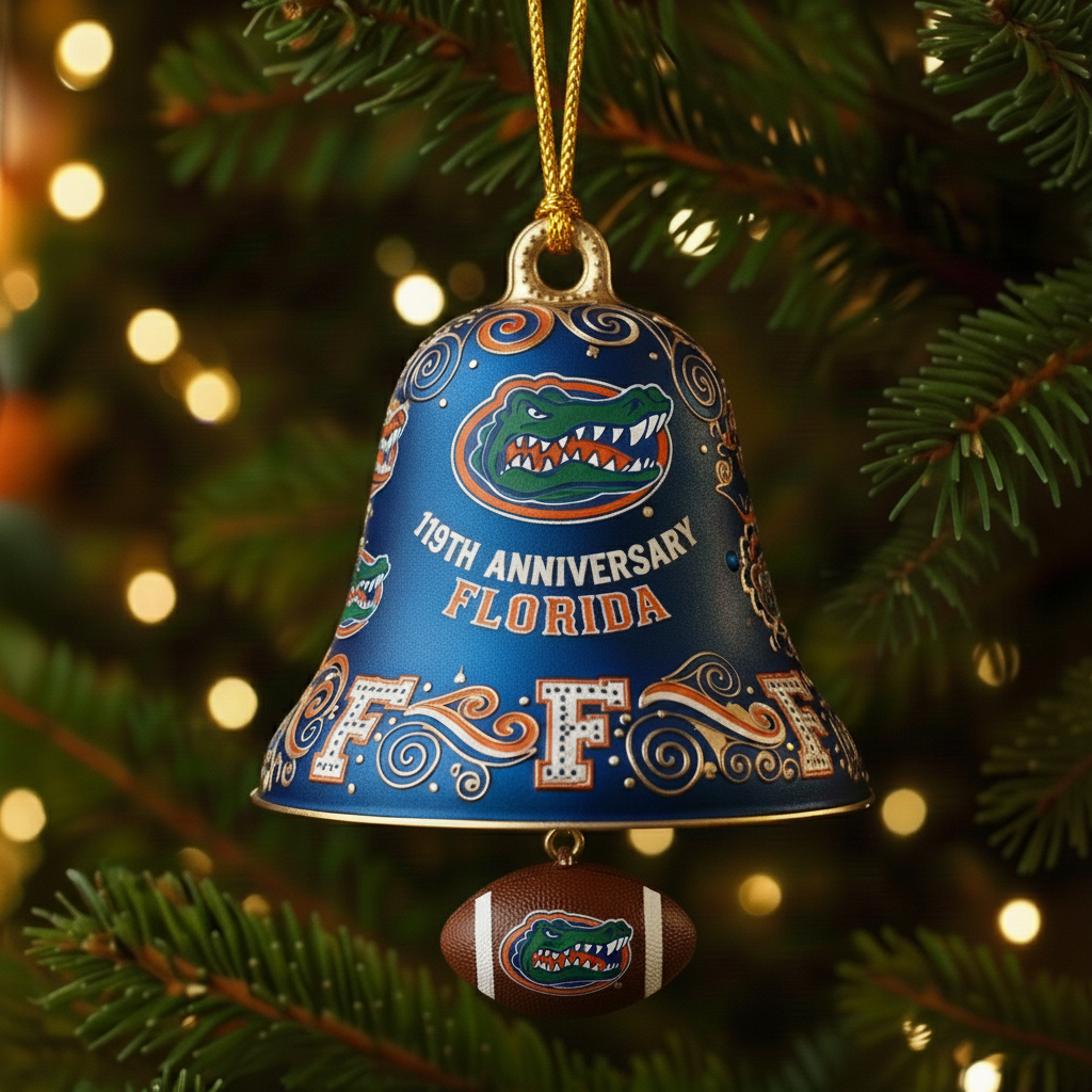 Florida Gators Christmas Bell Ornament