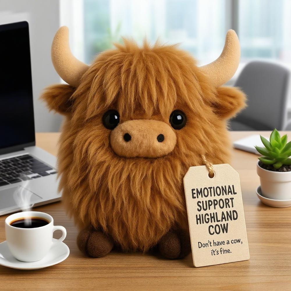 Emotional Support Highland Cow Plush