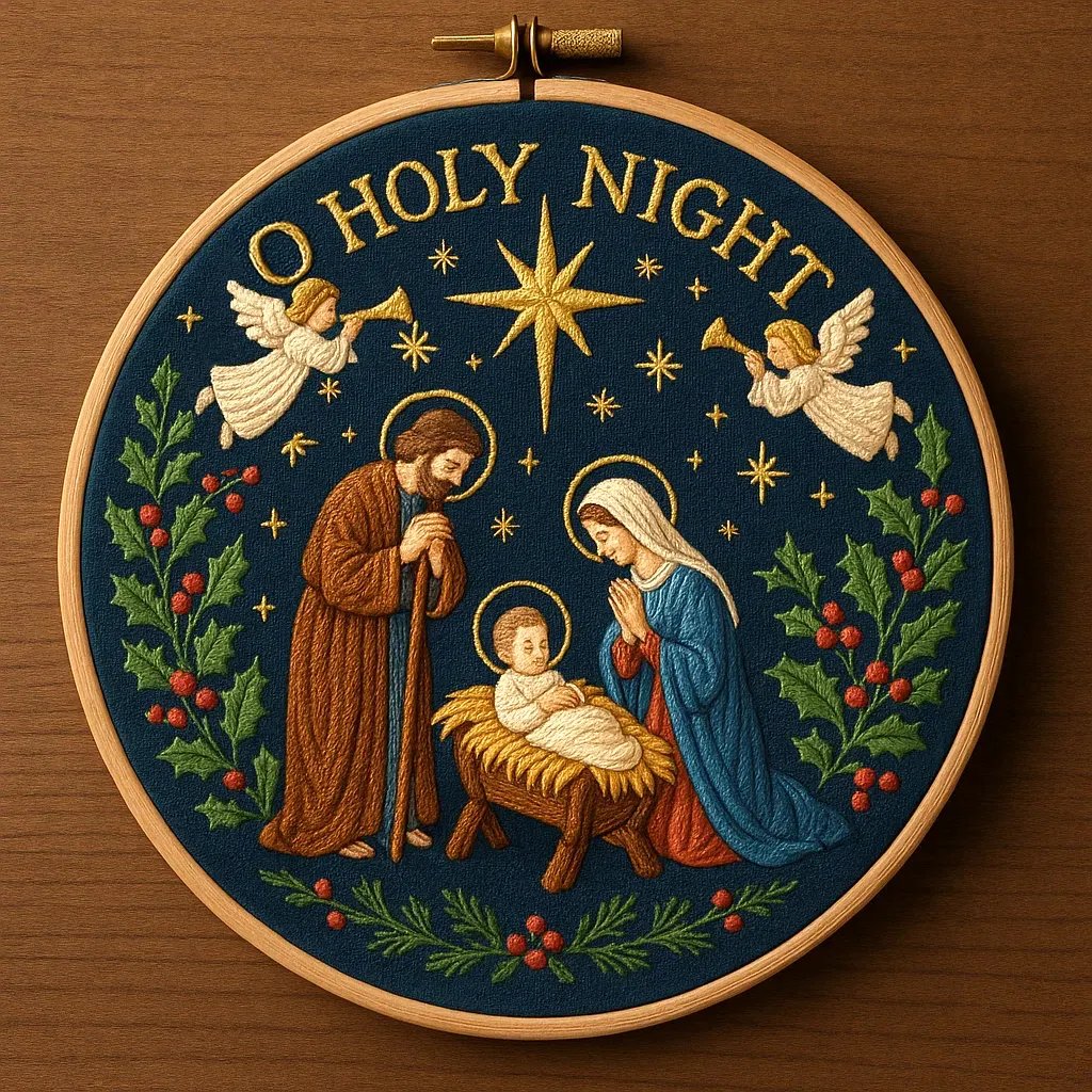 "O HOLY NIGHT" DIY Embroidery Kit