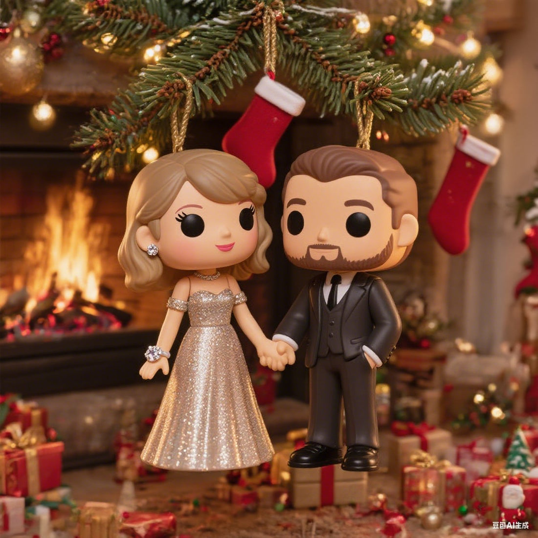 Celebrate Love and Seasonal Joy: Taylor and Travis Pop Ornament