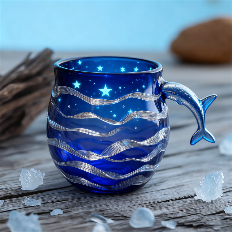 Ocean Whimsy Glass Mug Collection