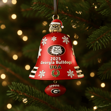 Georgia Bulldogs Christmas Bell Ornament