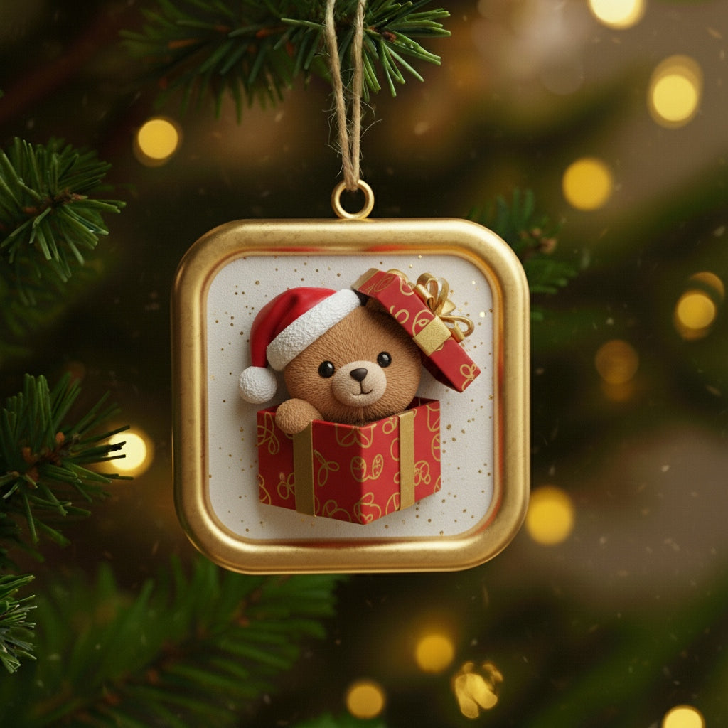 Christmas Bear Gift Ornament