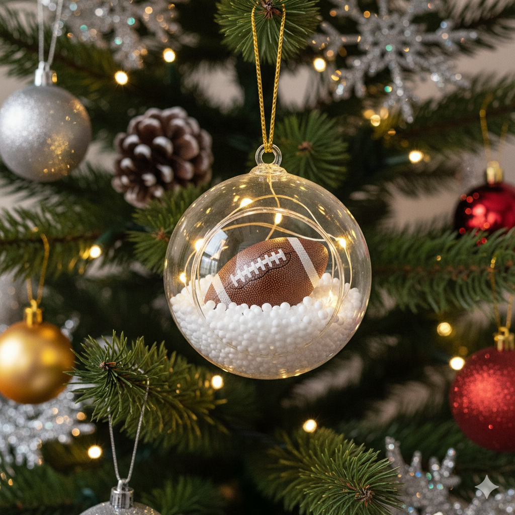 Sports Lover's Delight: Illuminated Sport Ball Christmas Ornaments