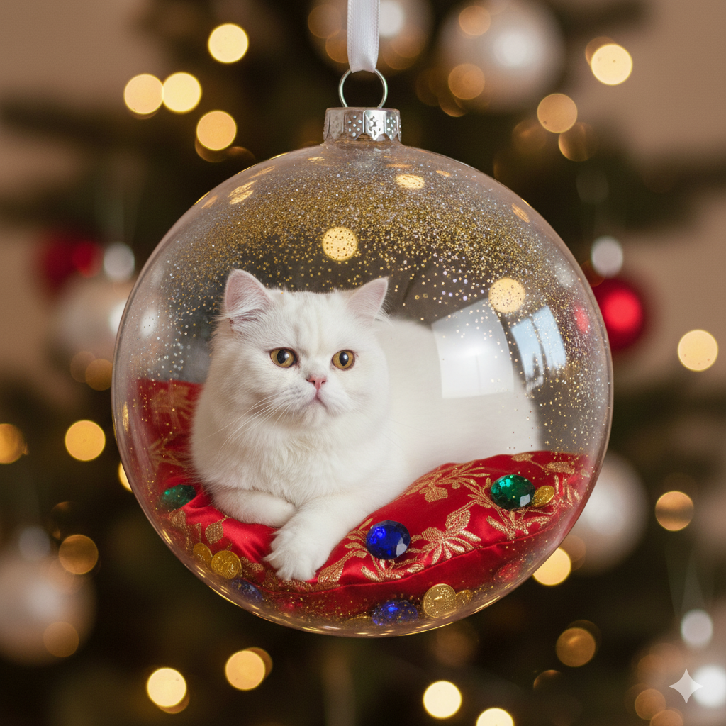 Purr-fect Companions: Feline Charm Ball Ornaments