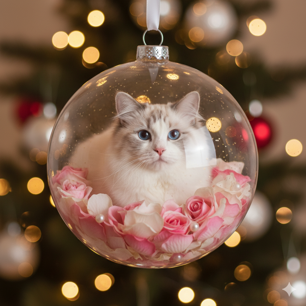 Purr-fect Companions: Feline Charm Ball Ornaments