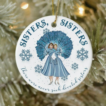 White Christmas Sisters Ornament