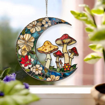 Mushrooms Suncatcher Ornament
