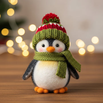 Handmade Felt Penguin Ornament