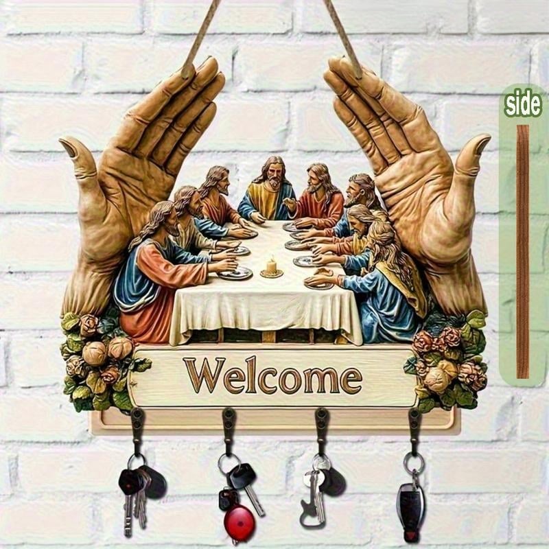 Jesus and Disciples Wall Art Keychain