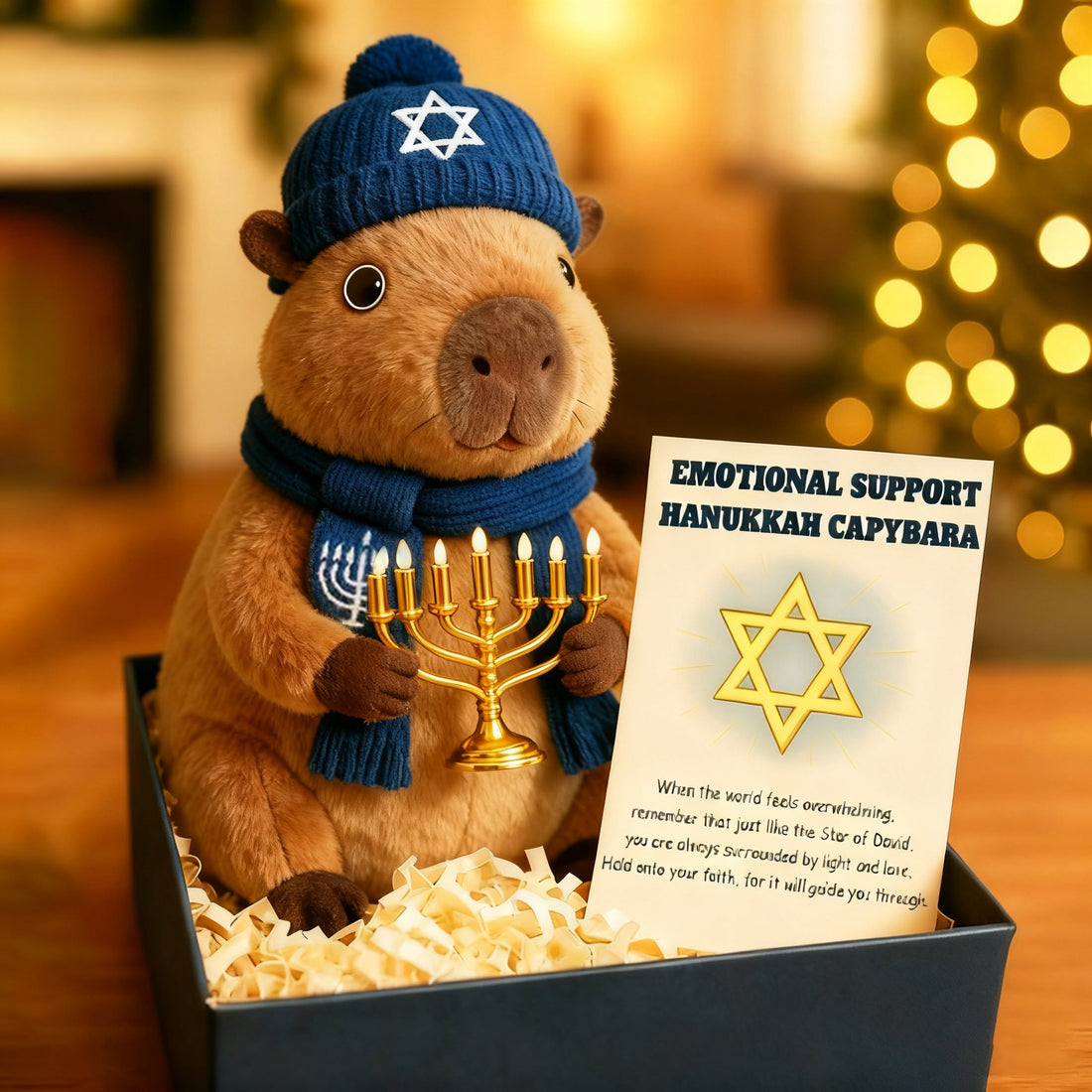 Emotional Support Hanukkah Capybara