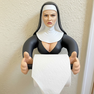 Humorous Nun Toilet Paper Holder